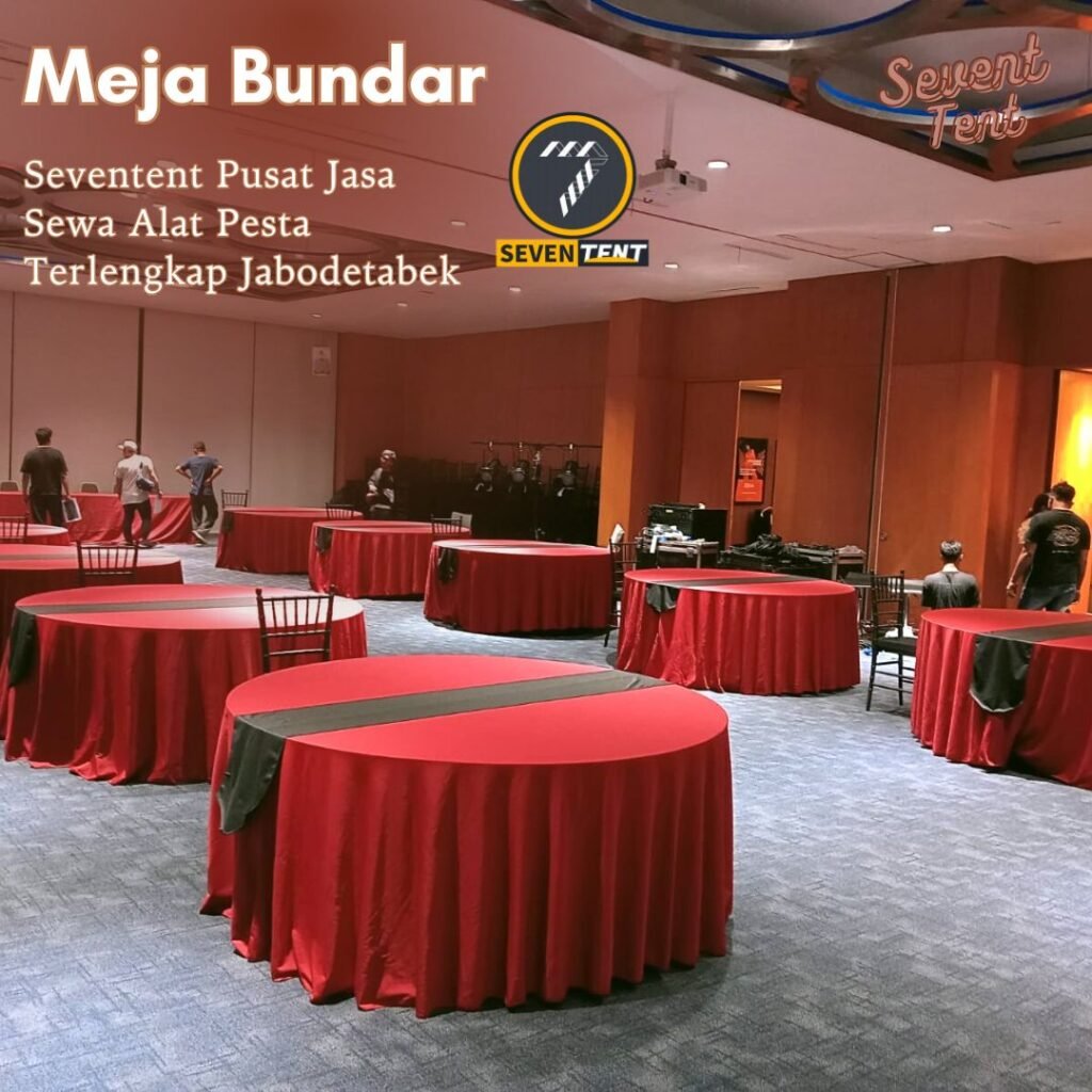 Gudang Rental Round Table Cover Karangtengah Tangerang