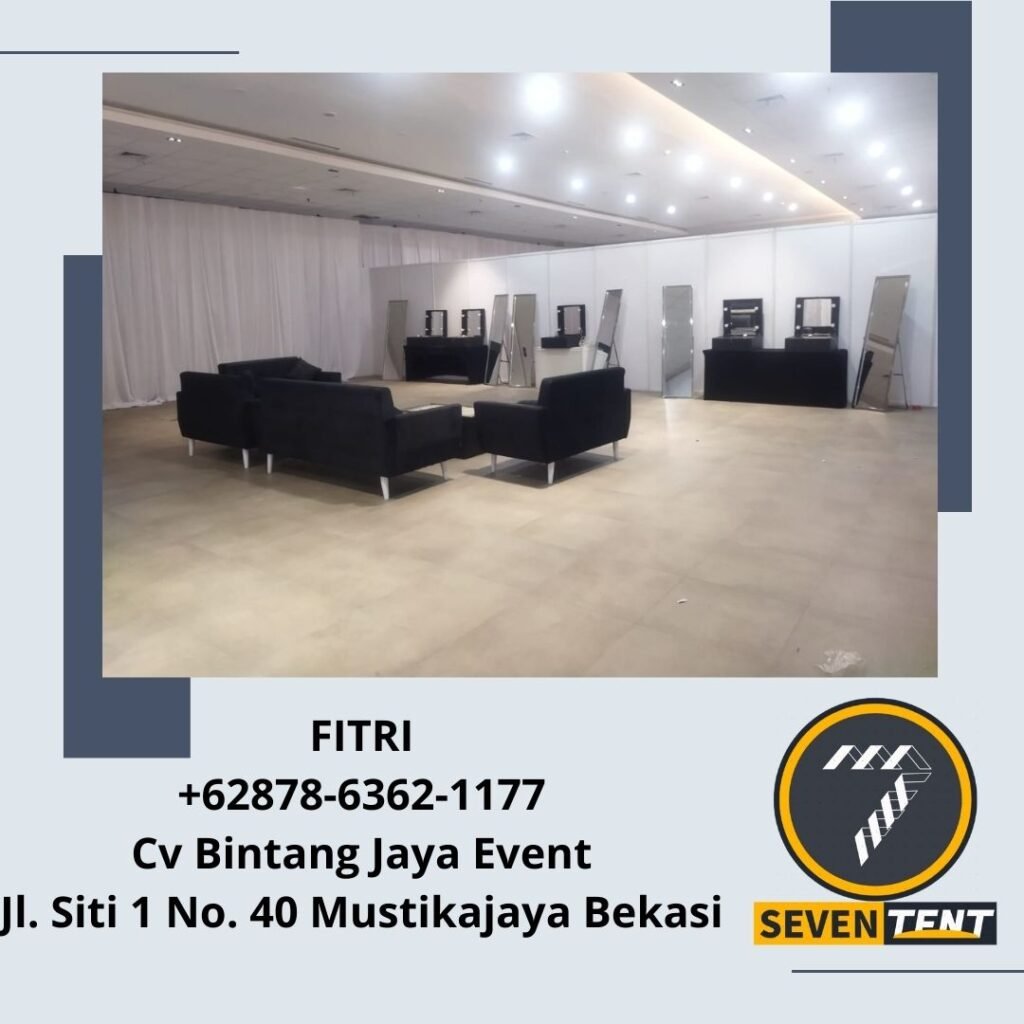 Sewa Kursi Sofa Minimalis Cover Hitam Terjangkau Tangerang Banten
