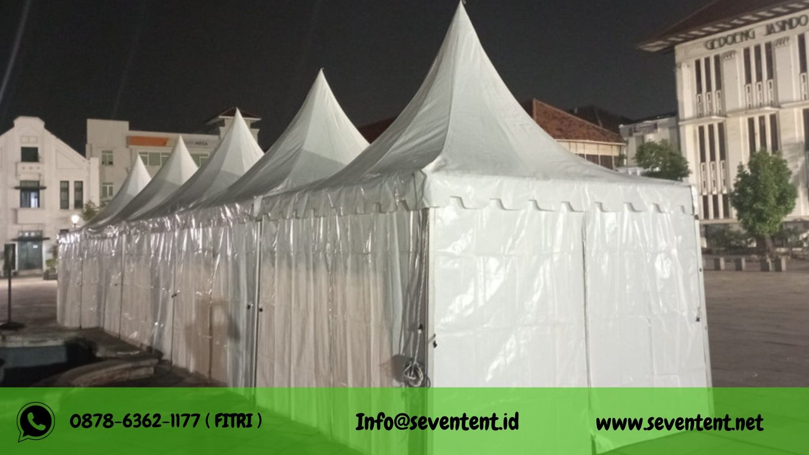 Sewa Tenda Sarnafil Ukuran 5x5m Lengkap Penutup Bogor