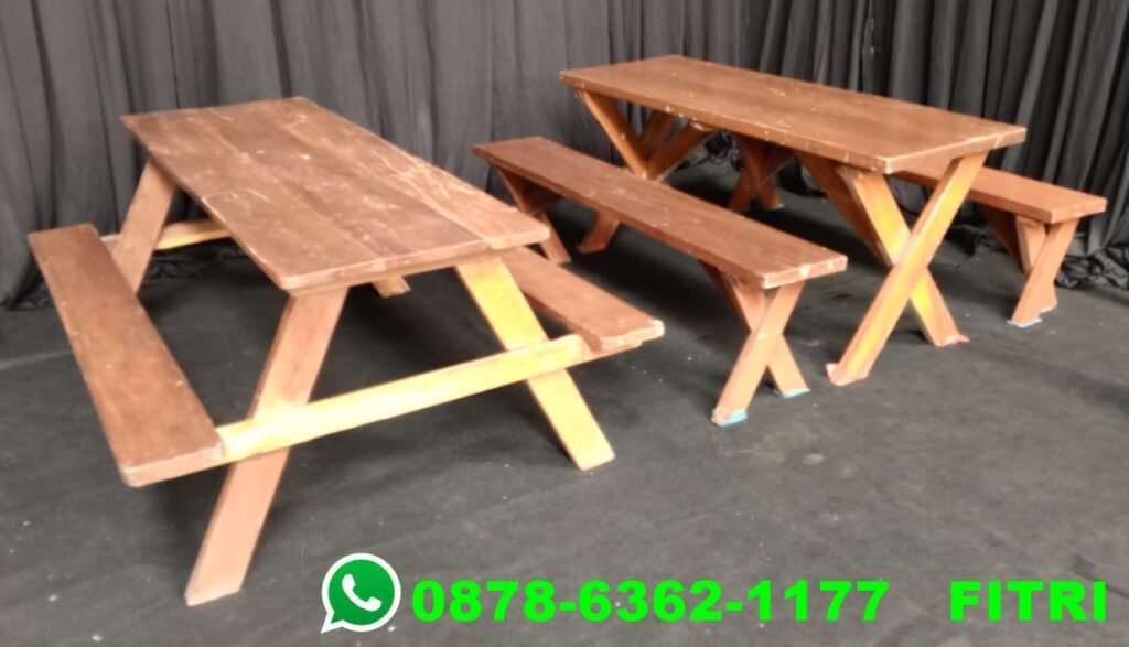 Jasa layanan sewa kursi taman kayu beragam model Tambun Bekasi