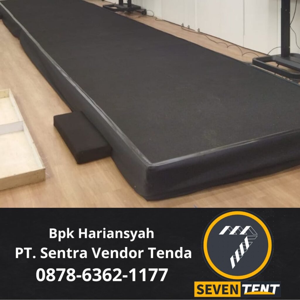 Rental Panggung Portable 6x3m T20cm Karpet Hitam Jakarta