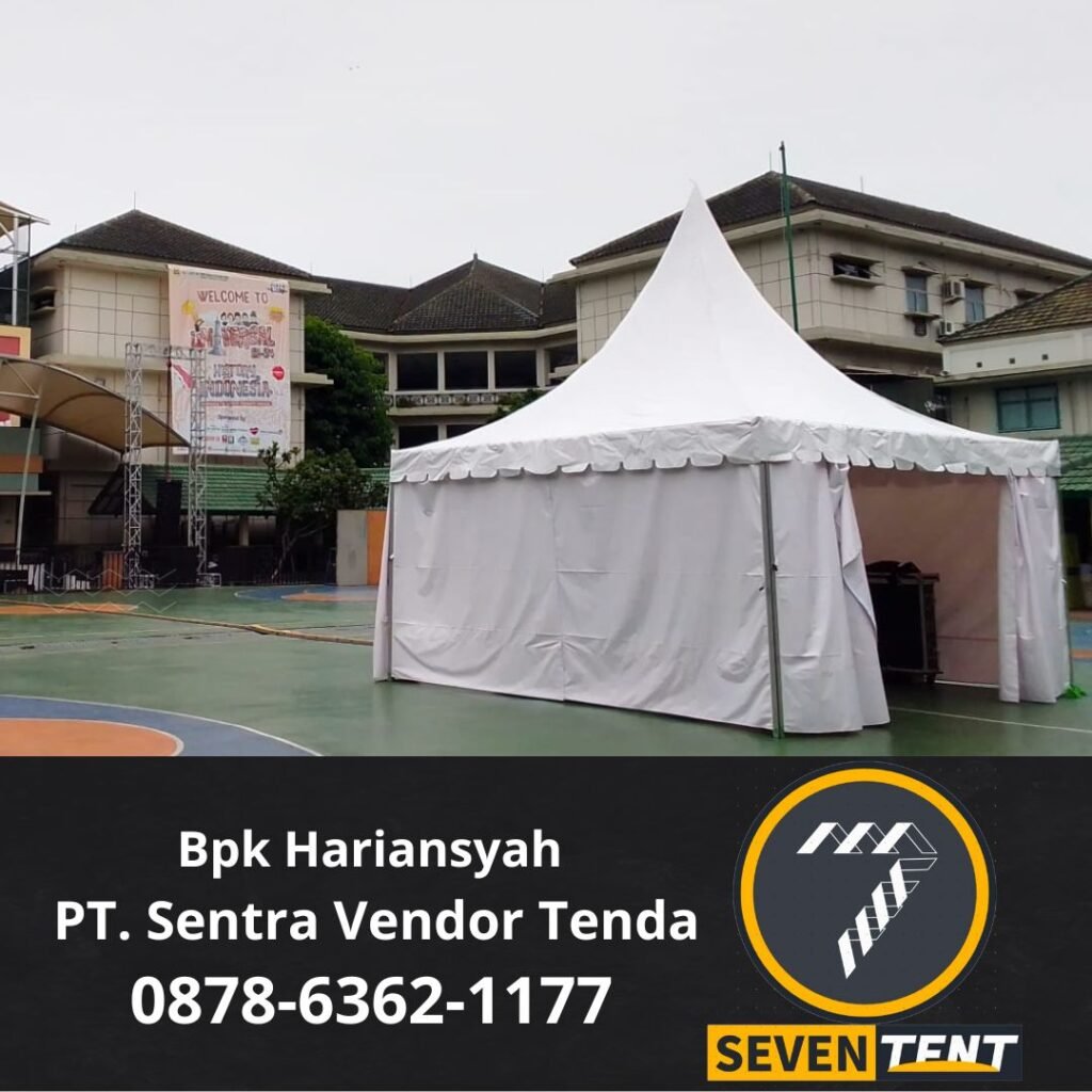 Rental Tenda Sarnavil Atap Lancip 5x5m Berkualitas Bogor