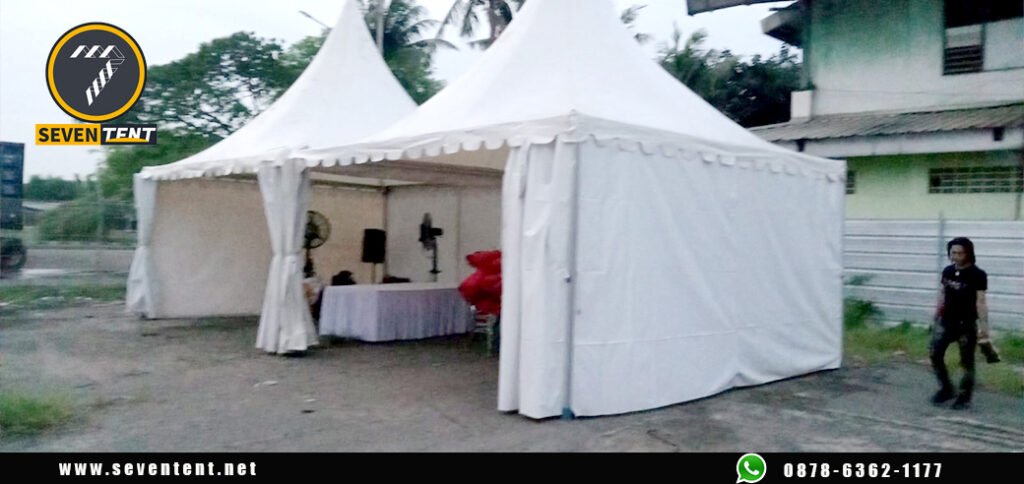 Sewa Tenda Kerucut bazar pameran festival Beji Depok