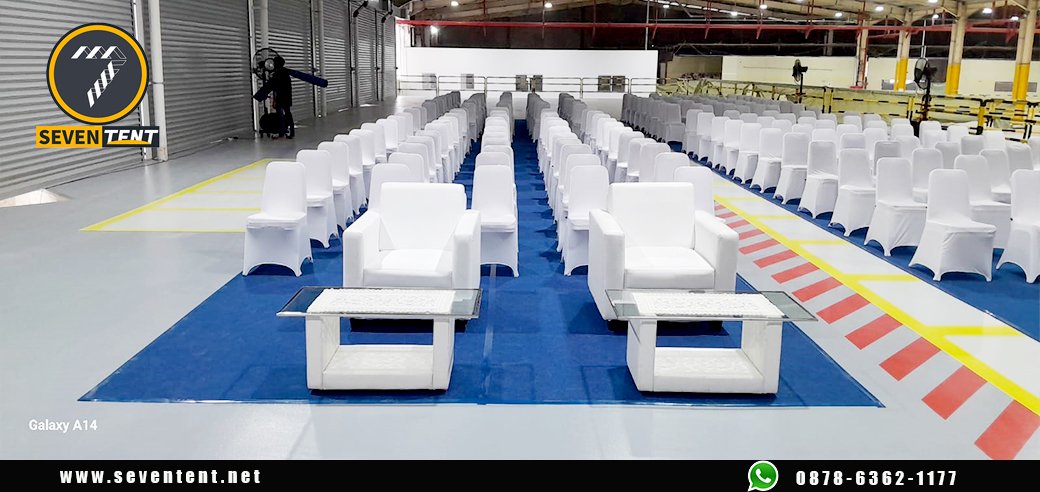 Sewa Meja Kaca Tamu VIP Putih Event Area Bojongsari Depok
