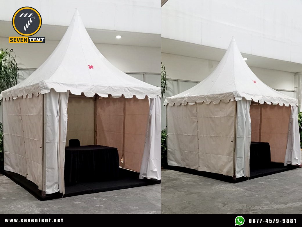 Sewa Tenda Type Sarnafil Kerucut Dan Tirai Background Area Jakarta